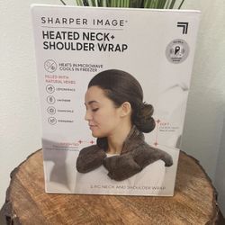Sharper Image Heated Neck Shoulder Wrap Weighted Filled Potpourri Cools