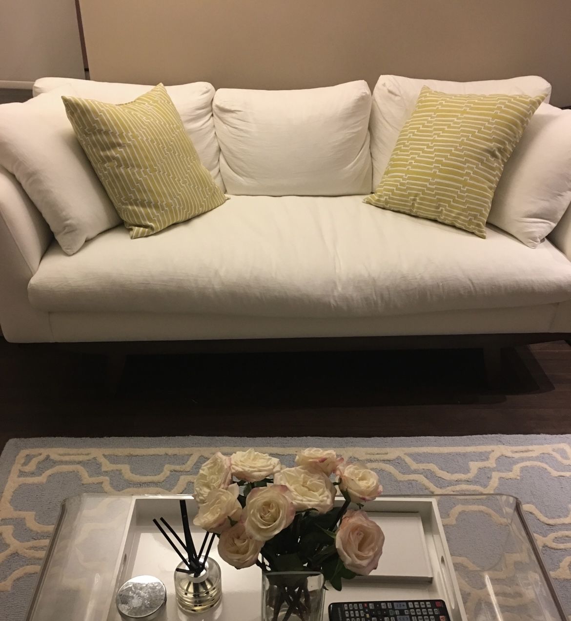 One Kings Lane White Sofa