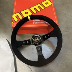MOMO Style Alcantara Suede JDM 330mm Universal Steering Wheel 