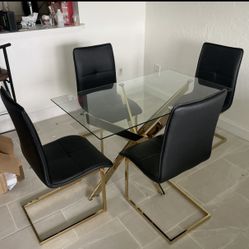 BLACK & GOLD dining room SET
