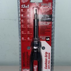Milwaukee 13 in 1 Cushion-Grip Screwdriver with Schrader Bit