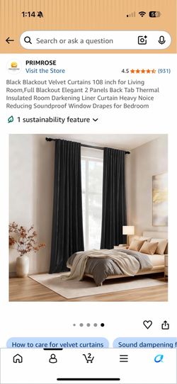 2 x sets (4panels) blackout velvet curtains