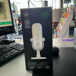 Razer Seiren V3 Chroma White Edition RGB USB Microphone  | RZ19-0(contact info removed)-R3U1
