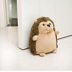 NWT Hedgehog Weighted Interior Doorstop Fabric Stuffed Animal Door Stopper