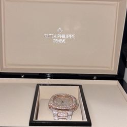 Iced Out Moissanite Patek Phillipe Watch