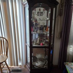 little cabinet for silver and antique 