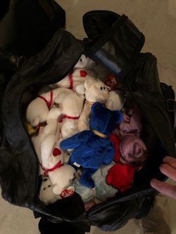 Bag full of beanie babies so many too count