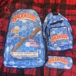 Backwoods Backpack , Men’s Messenger Bag And Pouch $100