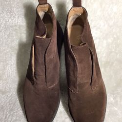 Franco Sarto Isolde,slip Ankle Boots,Suede Brown  Size 10M
