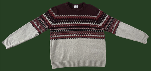 Old Navy SoSoft Fair Isle Sweater XL Red Wine