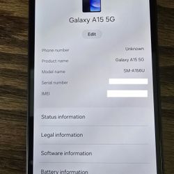 Samsung A15 5G Brand New  No Cracks 