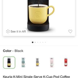 Keurig K-Mini Coffee Maker, Single Serve K-Cup Pod Coffee Brewer, 6 to 12 oz. Brew Sizes, Blac