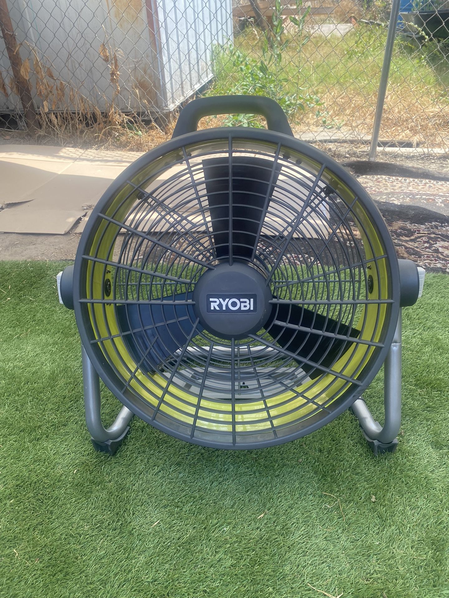 Ryobi 18v Hybrid 18 Inch Air Cannon Fan Cordless Or Can Be Plug In