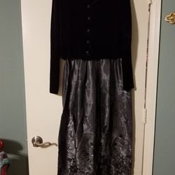 2pc Dress And Velvet Cardigan