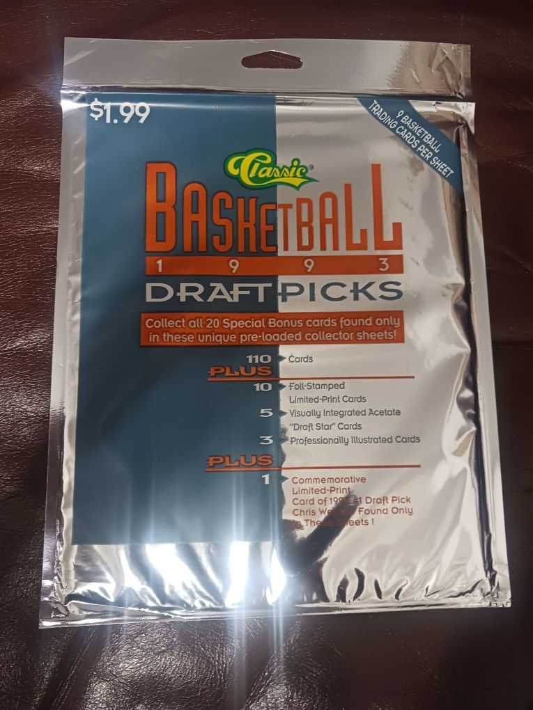 1993 Classic Draft Picks Uncut 9 Card Sheet (Sealed Pack)