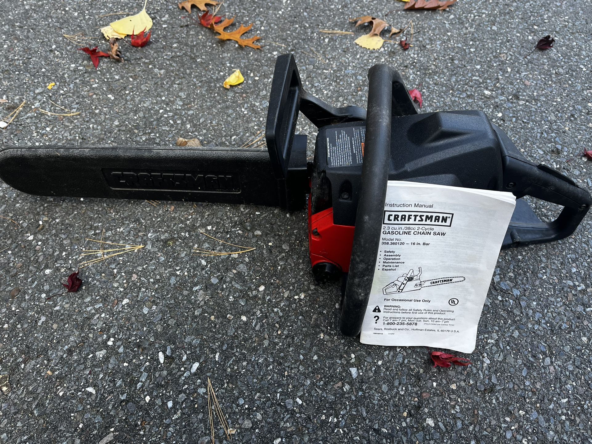 Craftsman 16” Gasoline Chain saw