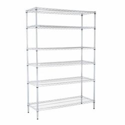 HDX 6-Tier Commercial Grade Heavy Duty Steel Wire Shelving Unit in Chrome (48x72x18)