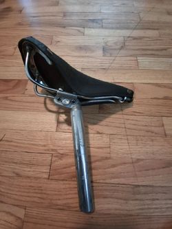 Campagnolo Seatpost 26.8 mm with Leather Brooks Saddle $75