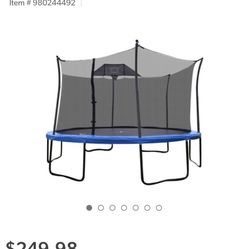 Trampoline With Basketball Hoop