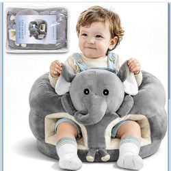 New-Sit Up Floor Seat for Baby 3-24 Months, Plush Animal Shaped Support Floor Chair Learning to Sit, Infant Toddler Baby Sofa with Cotton Filling, Non