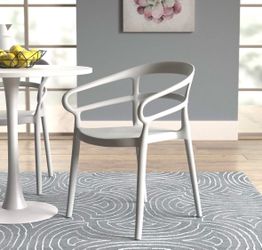 White premium plastic chairs (2 available)