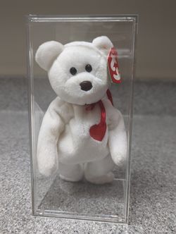 RARE- Ty Beanie Babies Valentino Bear - errors and brown nose
