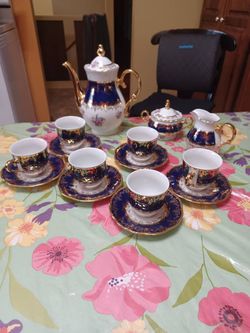 Vintage Blue Coffee Set