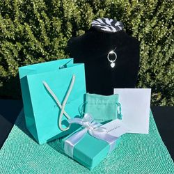 Tiffany & Co. SilverHeartTagCharmDanglingRing-size 7-brand new-originally packed