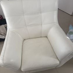 White Swivel Chair 
