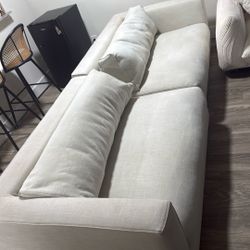 Sofa Set & Glass Coffee Table