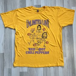 LA Lakers Red Hot Chili Peppers Unlimited Love Soft T-shirt Mens Size XL