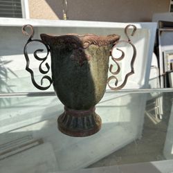Antique Metal Vase 