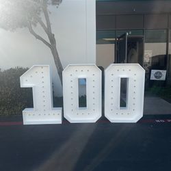 3D Marquee Light Numbers Letters Props Decor 