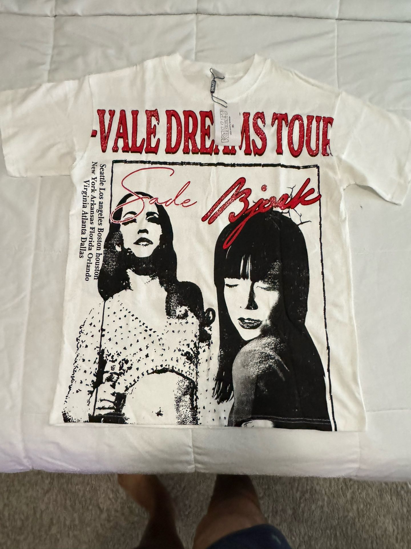 Valley Dreams Sade Fantasy Tour Distressed T Shirt, Size Medium, Brand New
