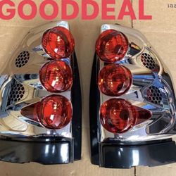 #OT40 Fit Set of Pair Chrome 3D Style Taillights for 2002-2009 GMC Envoy / Envoy XL Lamp Lights