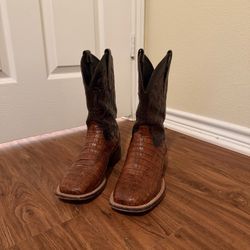 Lucchese “Reid” Men’s Square Toe Caiman Boots