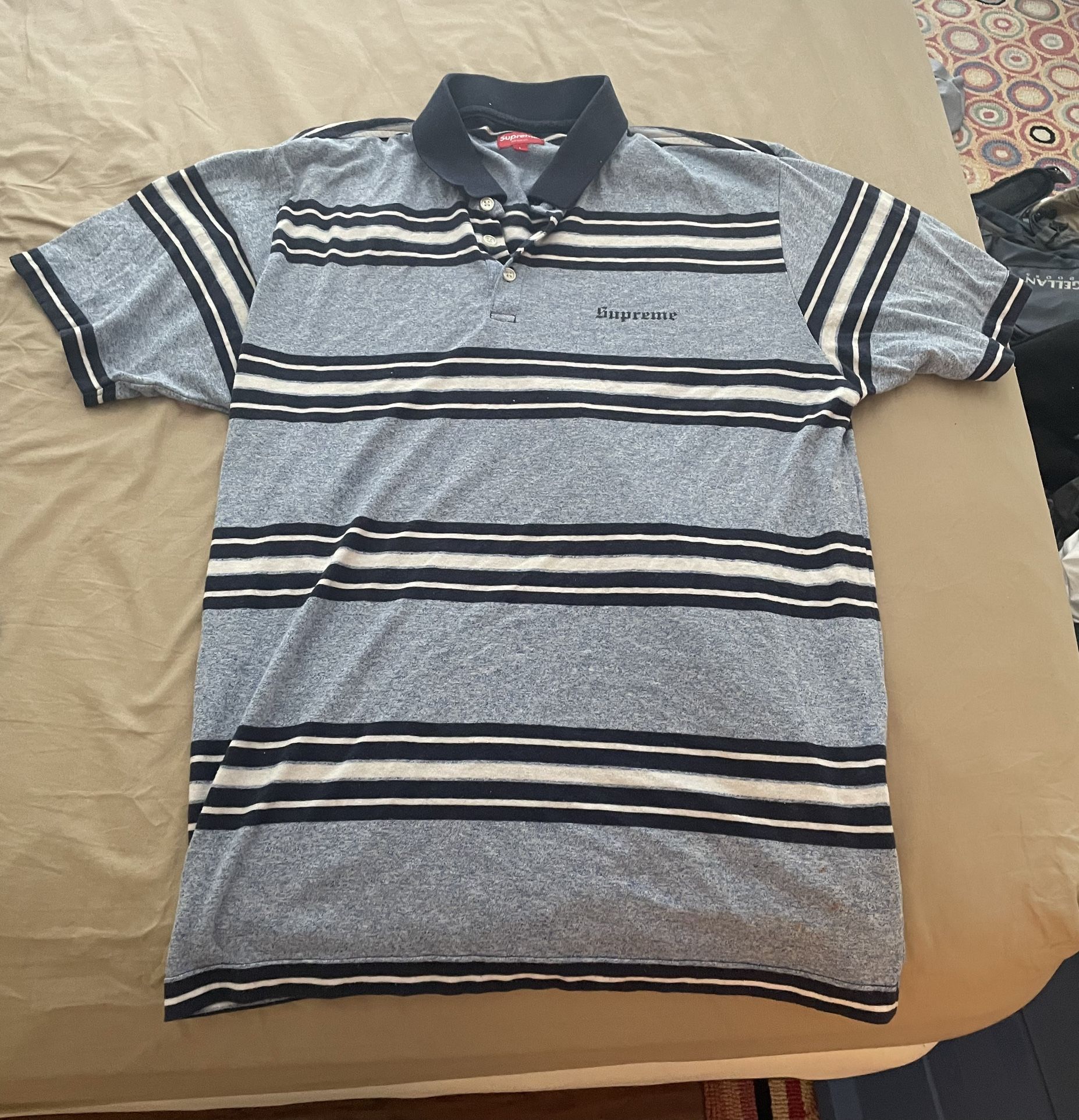 Supreme Blue Heather Stripe Polo