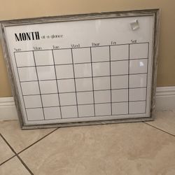 Dry Erase Calendar 