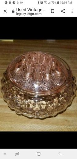 Glass Flower Bowl With Frog Lid