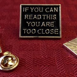 “IF YOU CAN READ THIS....” Metal Pin