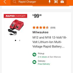 Milwaukee Rapid Charger Milwaukee 8.0 High Output Battery 