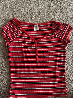 Red and black shirt