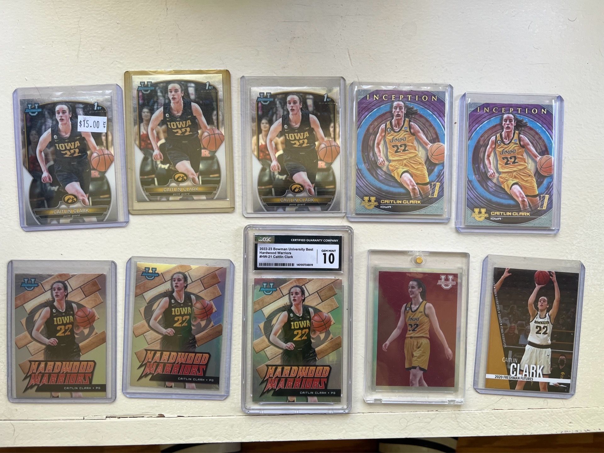 Caitlin Clark Bowman Rookie Card Lot