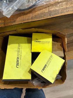 Box of racing parts