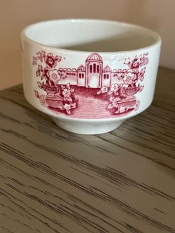 Vintage Maddock England Red Transferware Bowl - Empire Crockery Co. Montreal - Ultra Vitrified Hotelware