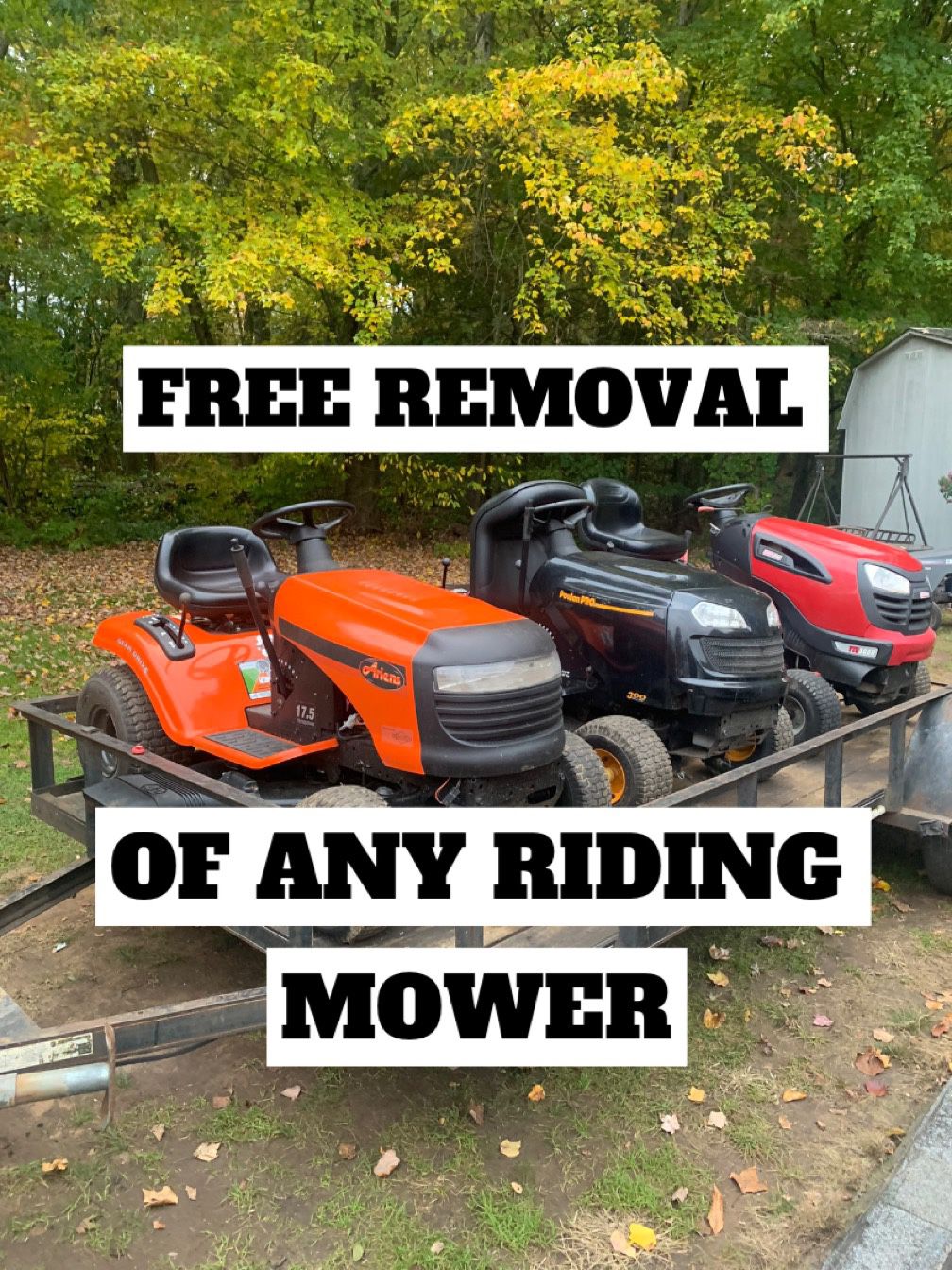 Ridingmower / Tractor Removal