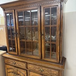 Solid Wood China Cabinet - Excellent Condition
