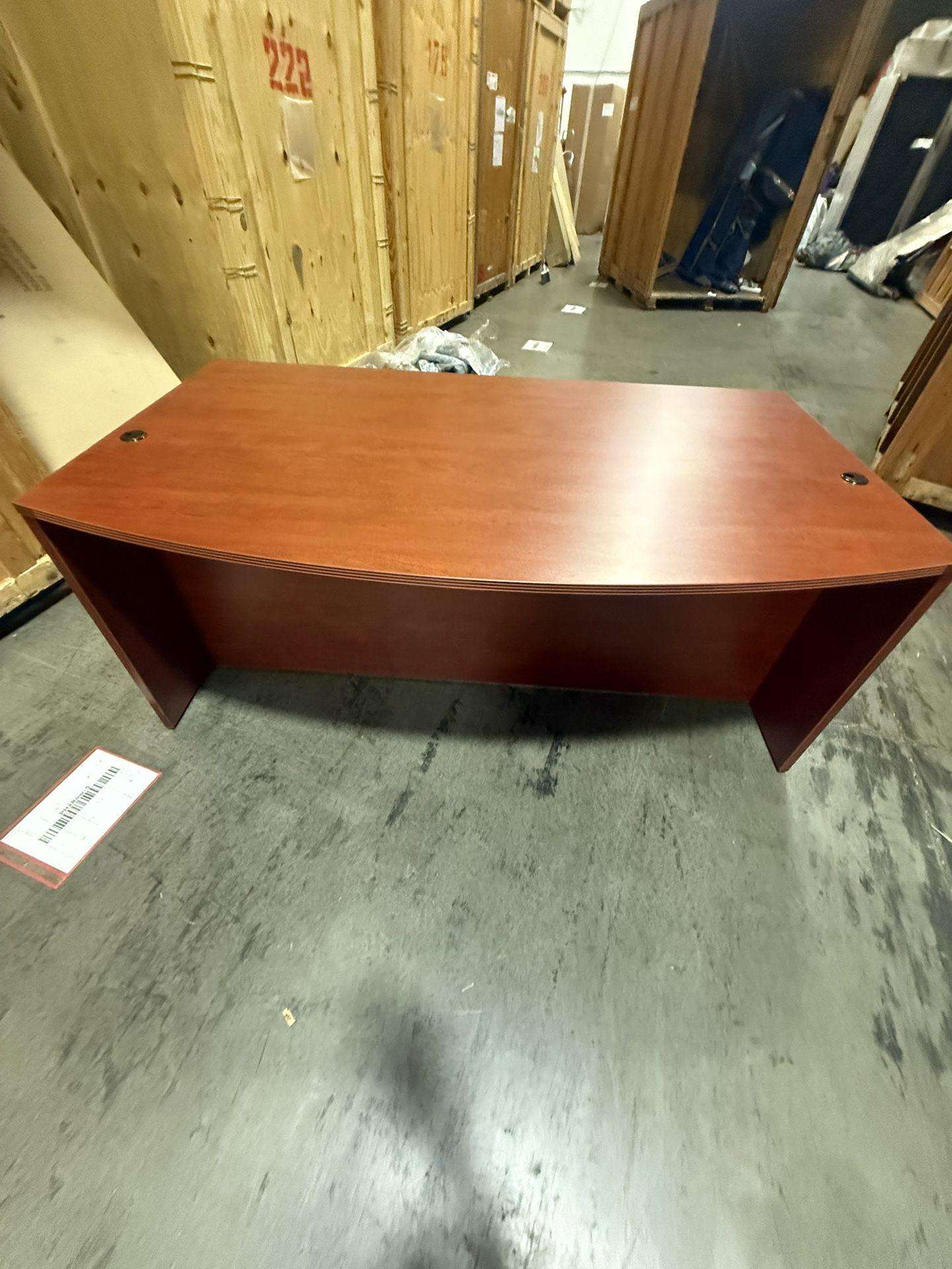 Very Nice Brown Wood Executive Desk