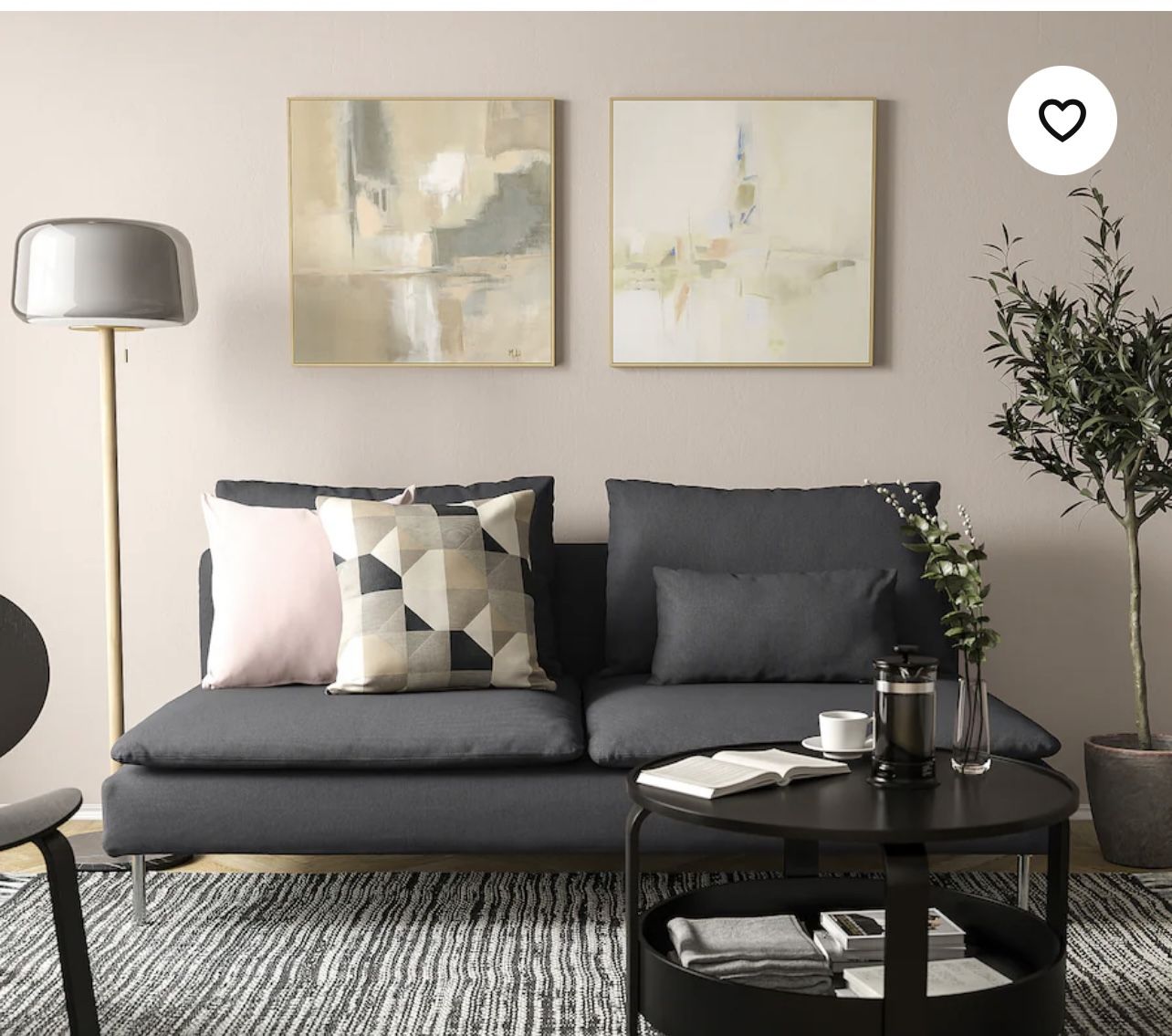 IKEA Couch Dark Blue $80 Pick Up ASAP 