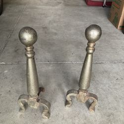 Vintage Metal Fire Dogs